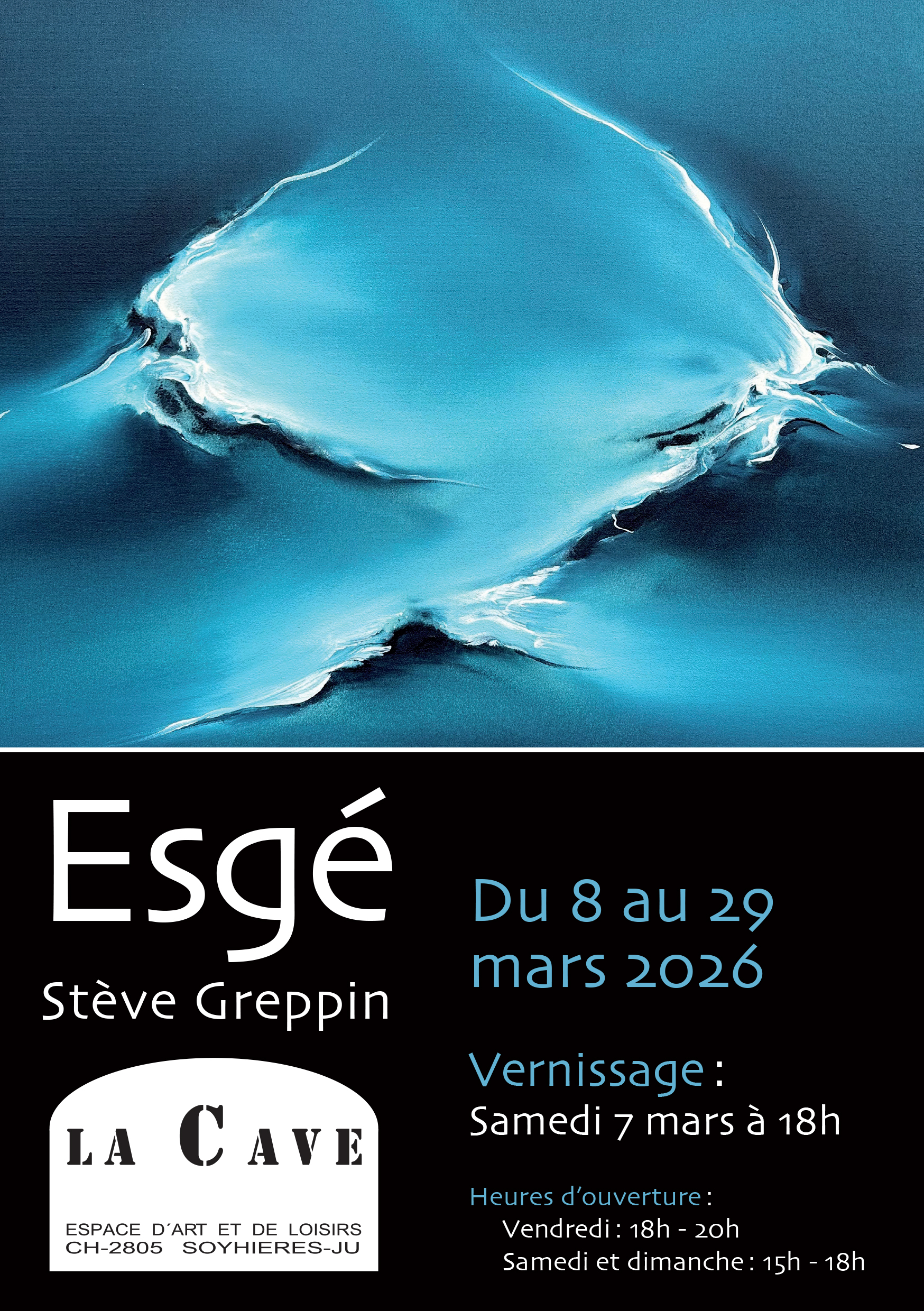 Le flyer de l'expo de Esgé (Stève Greppin)
